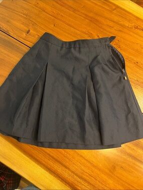 Classic Navy Pleated Skirt with Structured Silhouette - Dennis Uniform